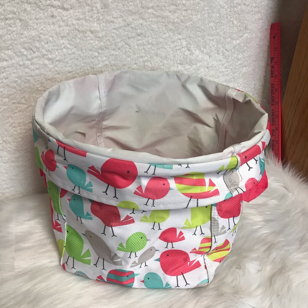 thirty-one Pink & Teal Bird Print Fabric Storage Bin - Picture 3 of 5